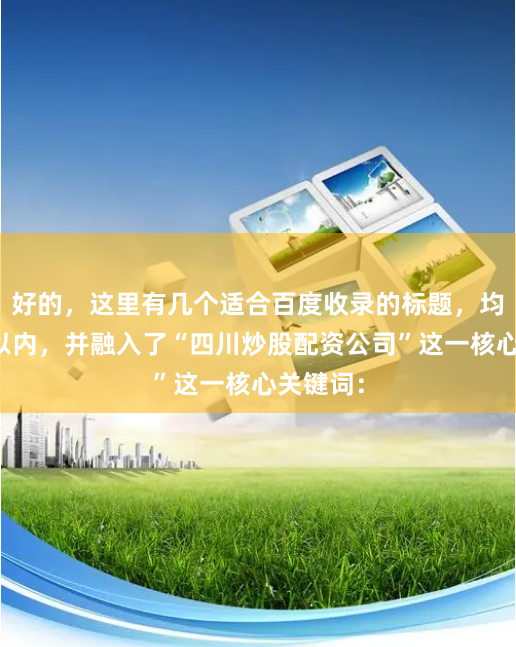 好的，这里有几个适合百度收录的标题，均控制在以内，并融入了“四川炒股配资公司”这一核心关键词：